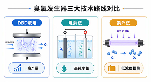 臭氧发生器技术迭代:DBD放电、电解、紫外三大路线对比